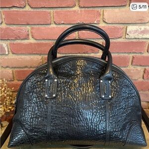 🔥Bulgari Black Textured 🔥Leather Dome Satchel🔥👜